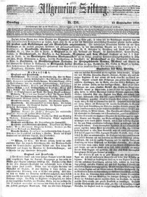 Allgemeine Zeitung Dienstag 13. September 1859