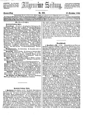 Allgemeine Zeitung Donnerstag 20. Oktober 1859