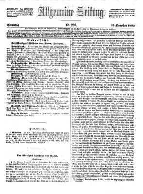 Allgemeine Zeitung Sonntag 23. Oktober 1859