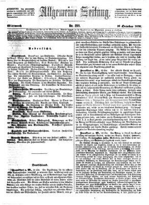 Allgemeine Zeitung Mittwoch 26. Oktober 1859