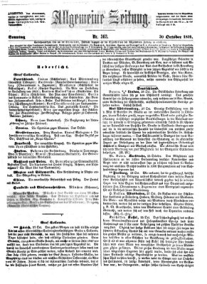 Allgemeine Zeitung Sonntag 30. Oktober 1859