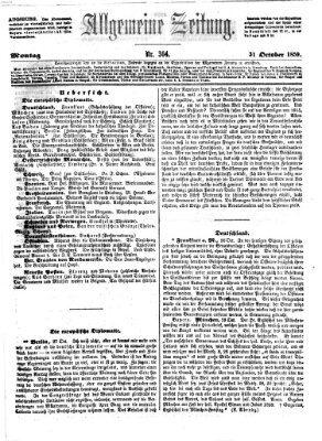 Allgemeine Zeitung Montag 31. Oktober 1859