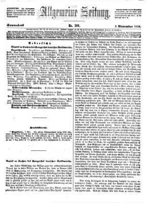 Allgemeine Zeitung Samstag 5. November 1859