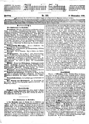 Allgemeine Zeitung Freitag 18. November 1859