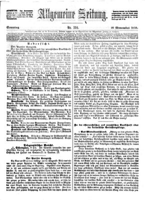 Allgemeine Zeitung Sonntag 20. November 1859