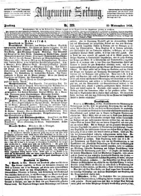 Allgemeine Zeitung Freitag 25. November 1859