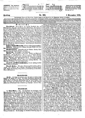 Allgemeine Zeitung Freitag 9. Dezember 1859