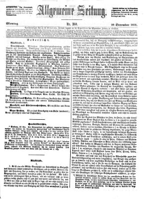 Allgemeine Zeitung Montag 26. Dezember 1859