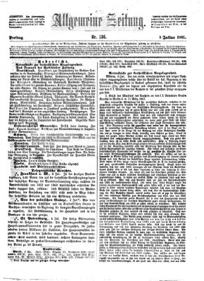 Allgemeine Zeitung Freitag 5. Juli 1861