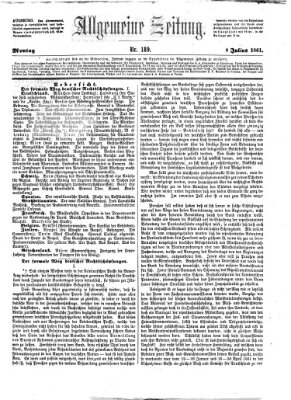 Allgemeine Zeitung Montag 8. Juli 1861