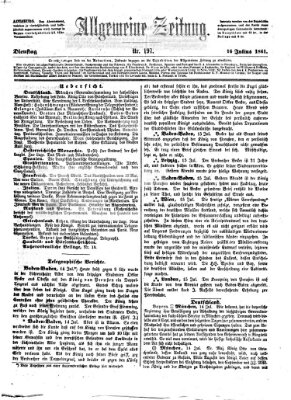 Allgemeine Zeitung Dienstag 16. Juli 1861