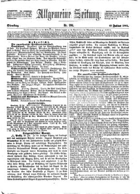 Allgemeine Zeitung Dienstag 23. Juli 1861