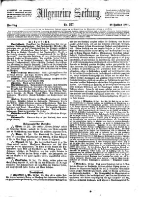 Allgemeine Zeitung Freitag 26. Juli 1861