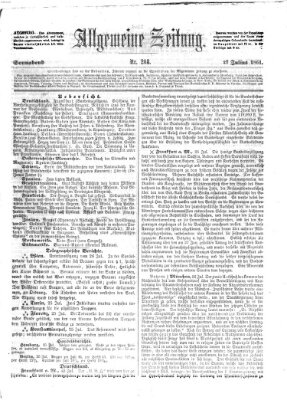 Allgemeine Zeitung Samstag 27. Juli 1861