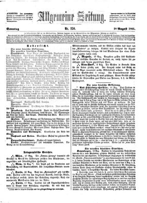 Allgemeine Zeitung Sonntag 18. August 1861