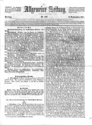 Allgemeine Zeitung Freitag 13. September 1861