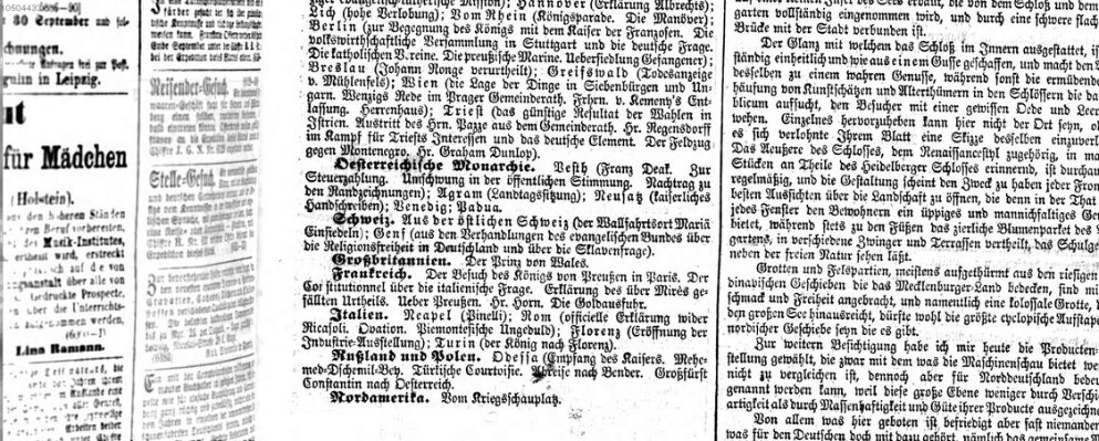 Allgemeine Zeitung Dienstag 17. September 1861