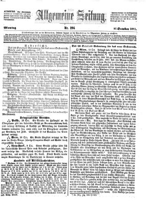 Allgemeine Zeitung Montag 21. Oktober 1861