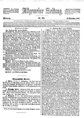 Allgemeine Zeitung Montag 28. Oktober 1861