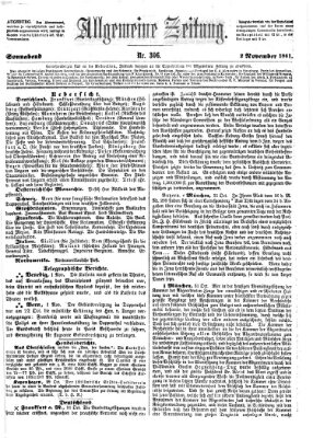 Allgemeine Zeitung Samstag 2. November 1861