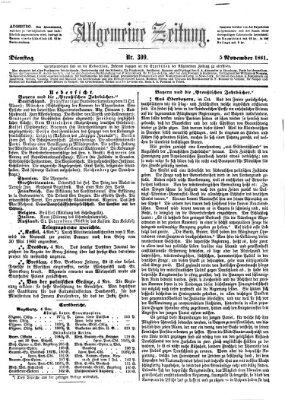 Allgemeine Zeitung Dienstag 5. November 1861