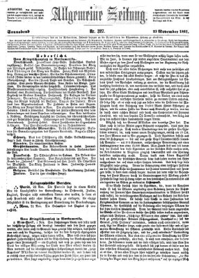 Allgemeine Zeitung Samstag 23. November 1861