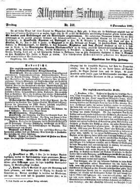 Allgemeine Zeitung Freitag 6. Dezember 1861