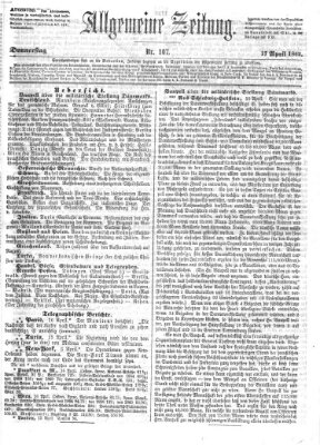 Allgemeine Zeitung Donnerstag 17. April 1862