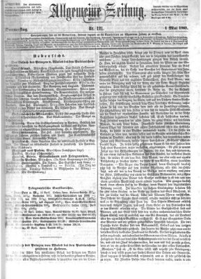 Allgemeine Zeitung Donnerstag 1. Mai 1862