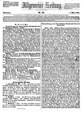 Allgemeine Zeitung Sonntag 11. Mai 1862