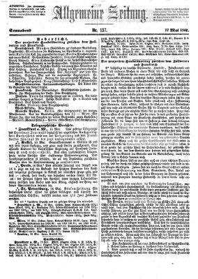 Allgemeine Zeitung Samstag 17. Mai 1862