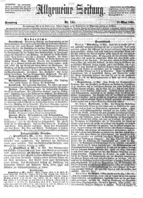 Allgemeine Zeitung Sonntag 25. Mai 1862