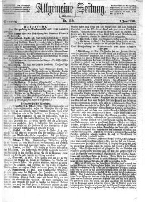 Allgemeine Zeitung Sonntag 1. Juni 1862