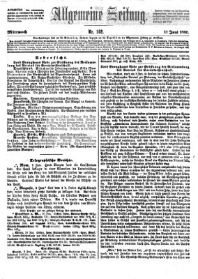 Allgemeine Zeitung Mittwoch 11. Juni 1862