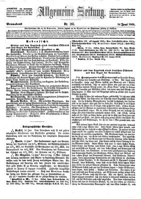 Allgemeine Zeitung Samstag 14. Juni 1862