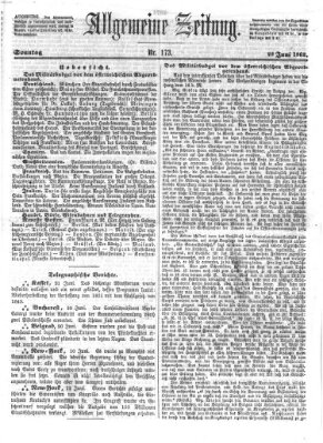 Allgemeine Zeitung Sonntag 22. Juni 1862