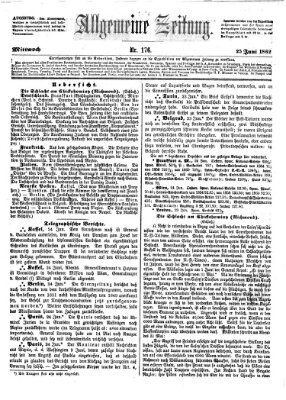 Allgemeine Zeitung Mittwoch 25. Juni 1862