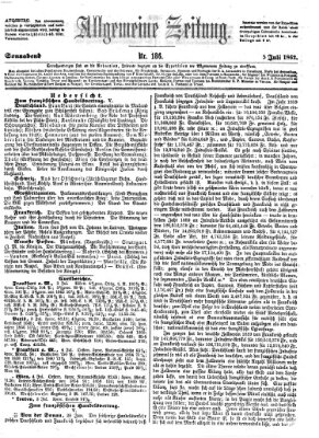 Allgemeine Zeitung Samstag 5. Juli 1862