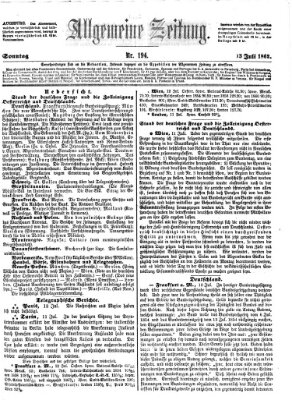 Allgemeine Zeitung Sonntag 13. Juli 1862