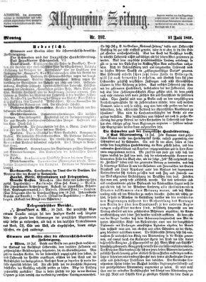 Allgemeine Zeitung Montag 21. Juli 1862