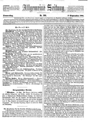 Allgemeine Zeitung Donnerstag 25. September 1862