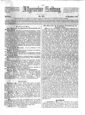 Allgemeine Zeitung Freitag 24. Oktober 1862