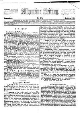 Allgemeine Zeitung Samstag 25. Oktober 1862