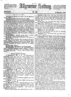 Allgemeine Zeitung Mittwoch 29. Oktober 1862