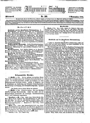 Allgemeine Zeitung Mittwoch 5. November 1862