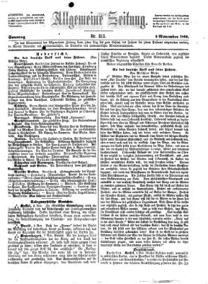 Allgemeine Zeitung Sonntag 9. November 1862