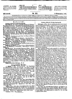 Allgemeine Zeitung Mittwoch 19. November 1862