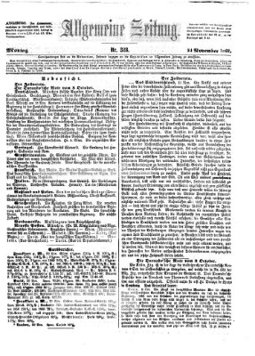 Allgemeine Zeitung Montag 24. November 1862