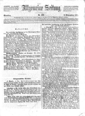 Allgemeine Zeitung Dienstag 25. November 1862