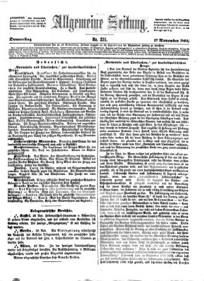 Allgemeine Zeitung Donnerstag 27. November 1862